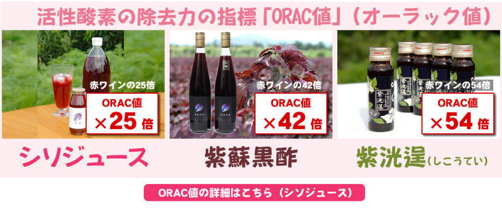 有限会社サンユー農産：ORAC、オーラック値、活性酸素の除去力